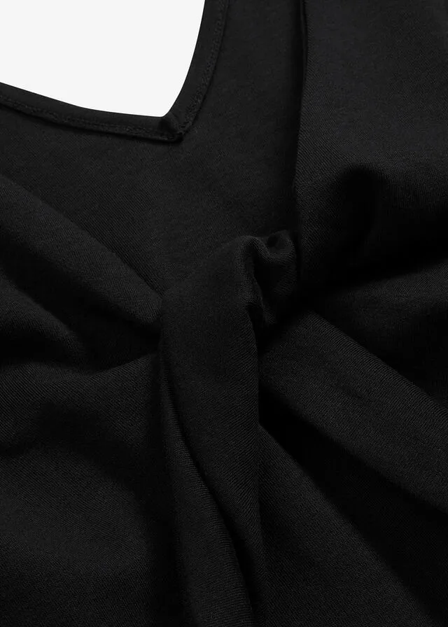 Vestido camisero con detalle en la espalda Negro