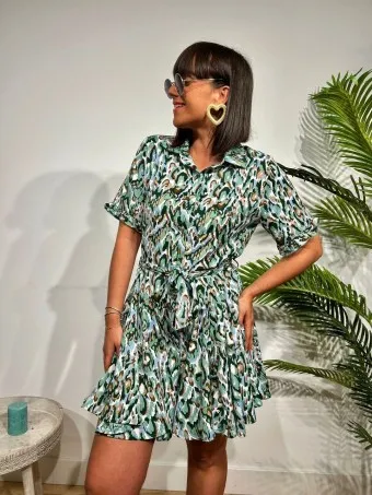 Vestido Camisero Estampado BAYOREH
