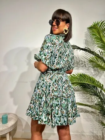 Vestido Camisero Estampado BAYOREH