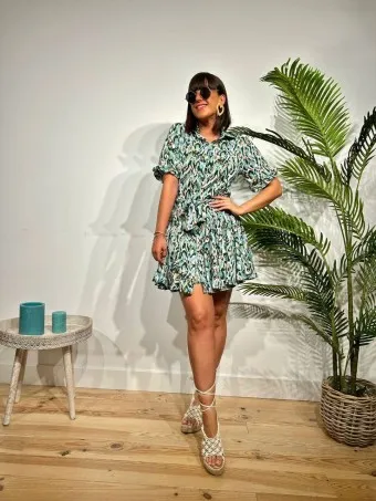 Vestido Camisero Estampado BAYOREH