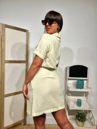 Vestido Camisero Vaquero HEYCUTE Crudo