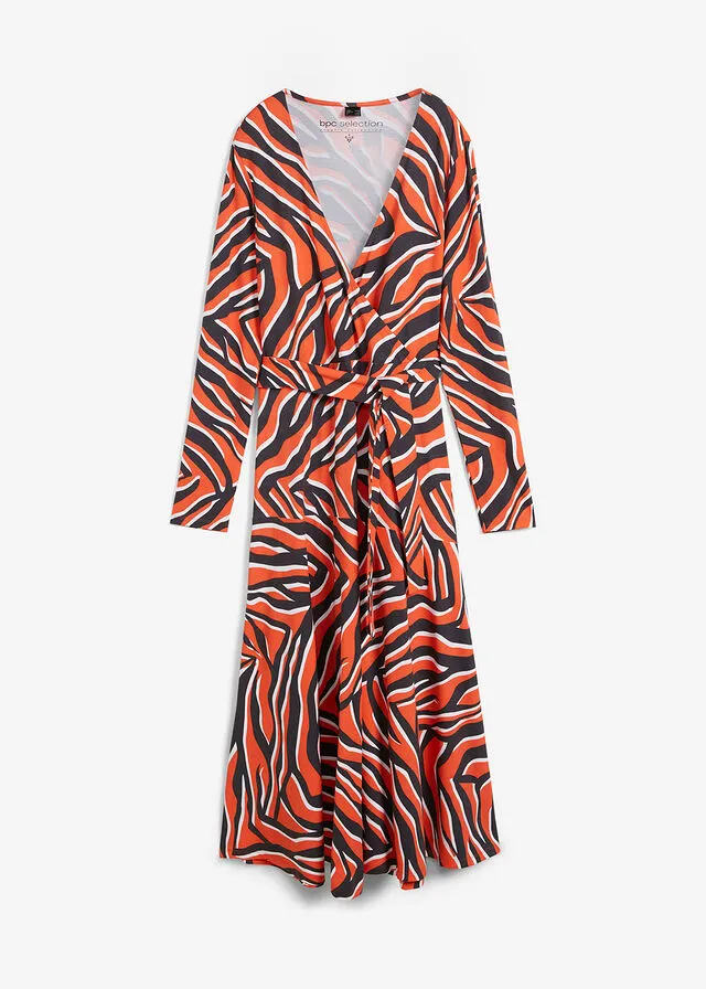 VESTIDO CON DISEñO CRUZADO PIZARRAMANGO ESTAMPADO
