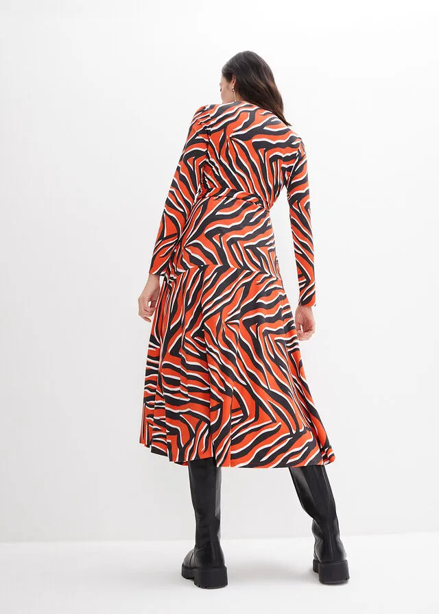 VESTIDO CON DISEñO CRUZADO PIZARRAMANGO ESTAMPADO