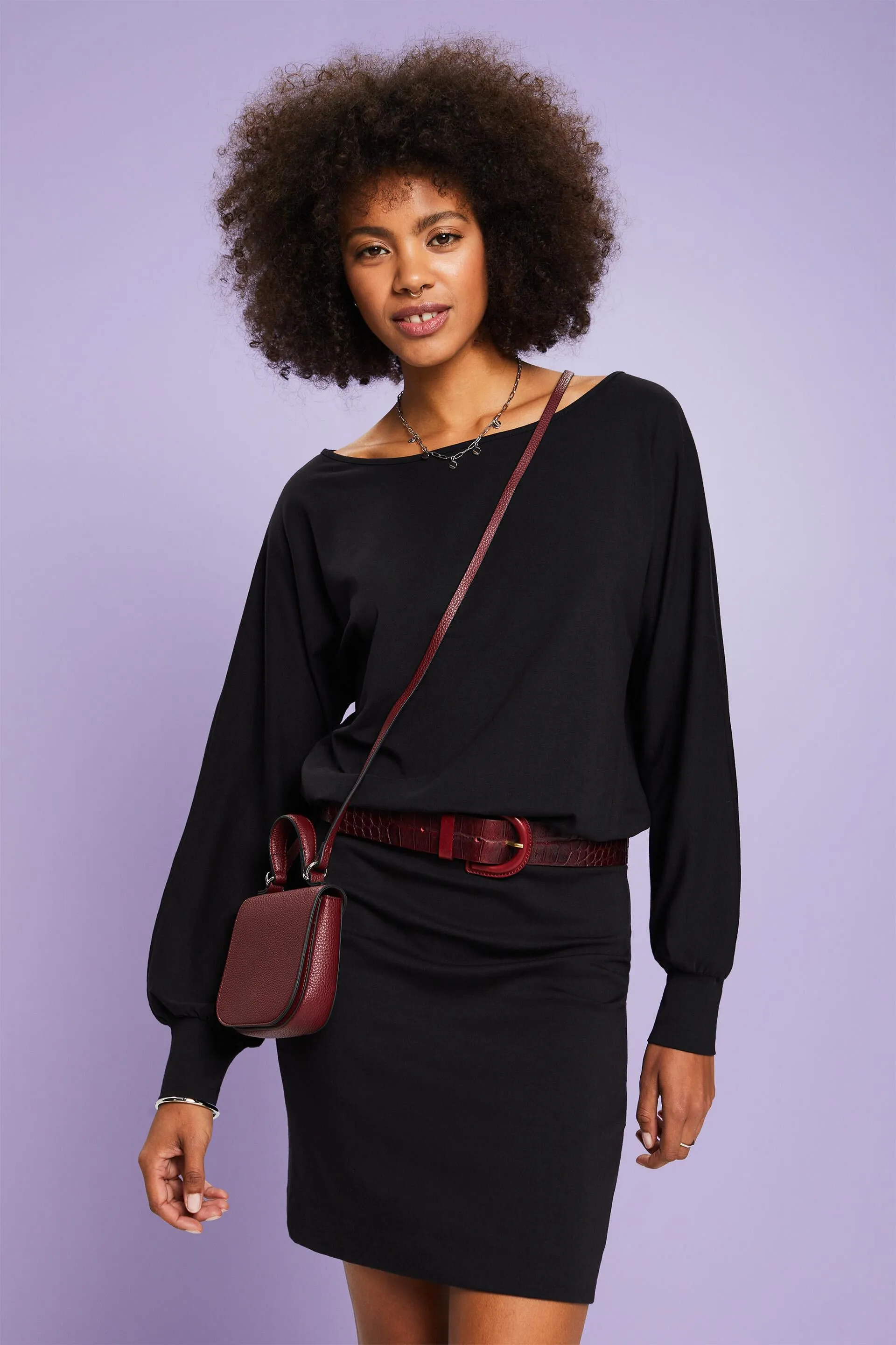 Vestido corto de tejido jersey