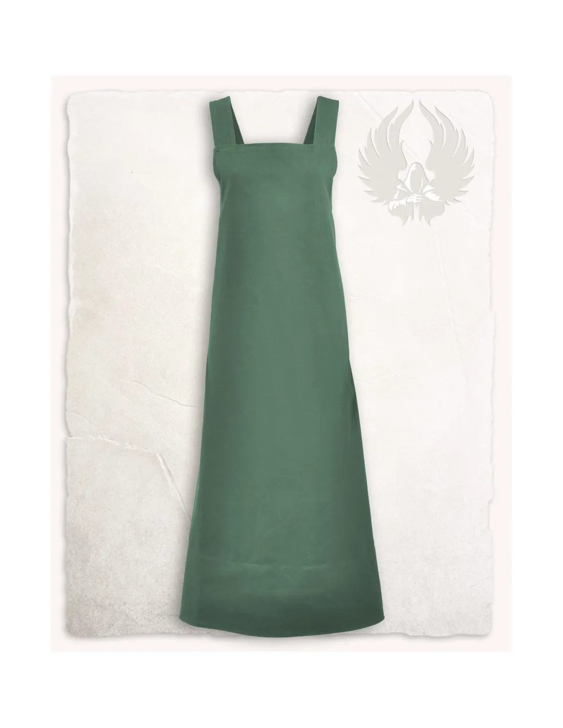 Vestido estilo delantal modelo Lientje, color verde