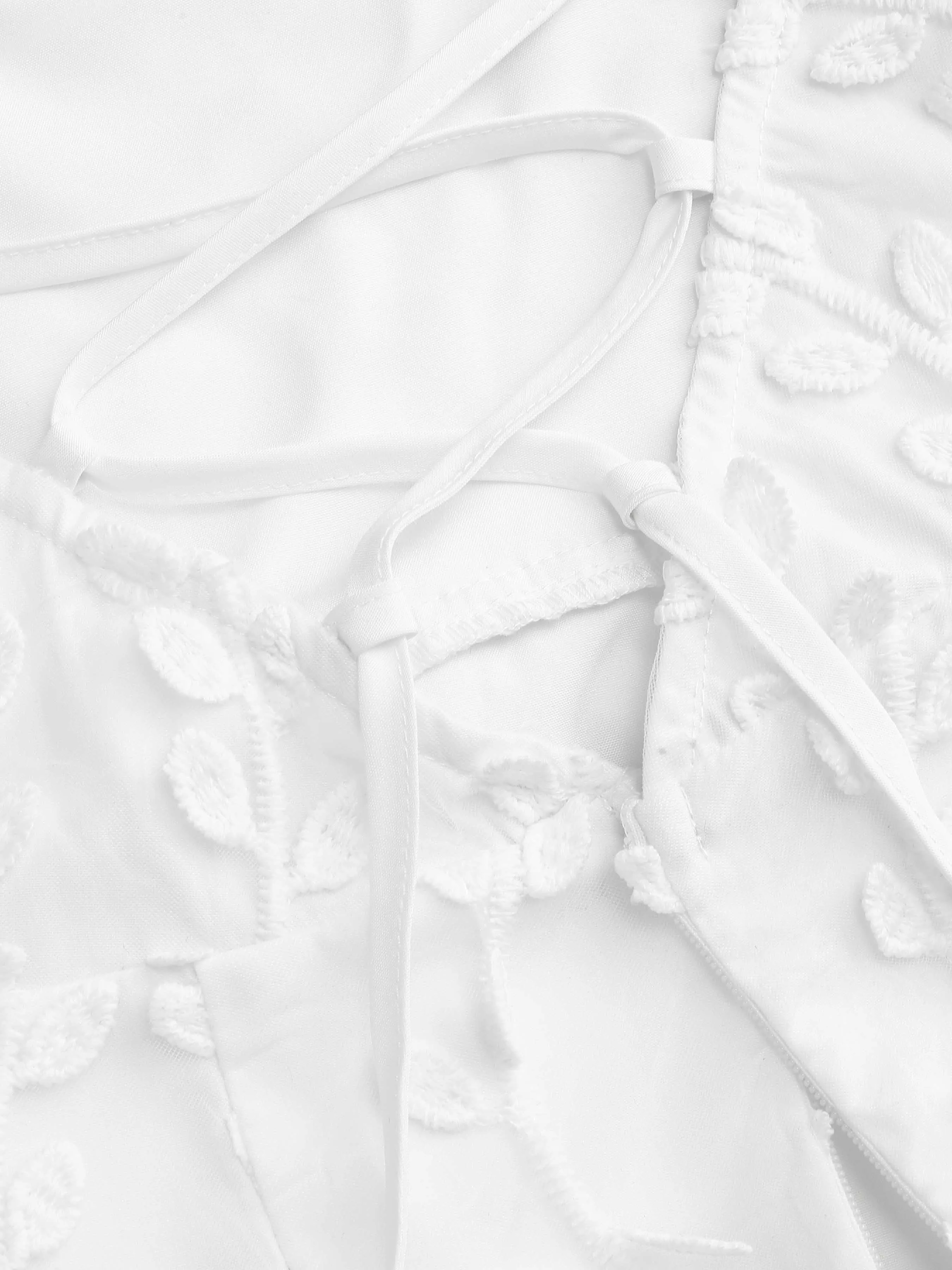  Vestido Mini Cruzado con Lazo en la Espalda