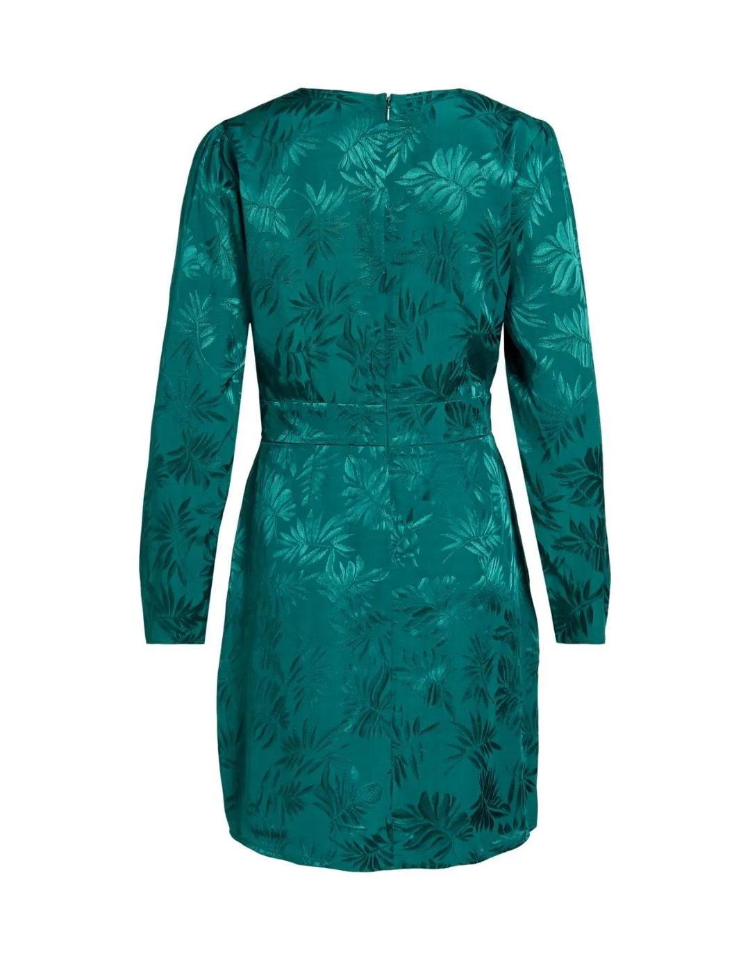 Vestido Vila Tike turquesa estampado de hojas  para mujer