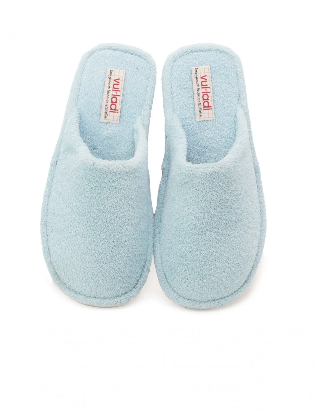 VULLADI Zapatillas Casa Toalla Azul Celeste