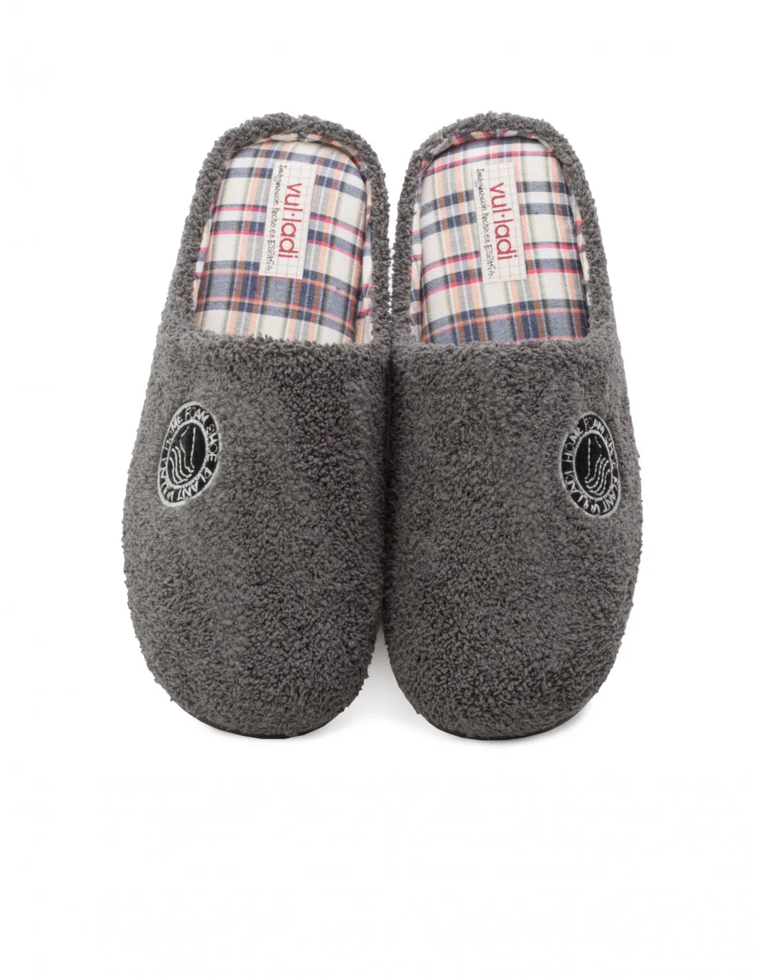 VULLADI Zapatillas Casa Toalla Hombre Gris