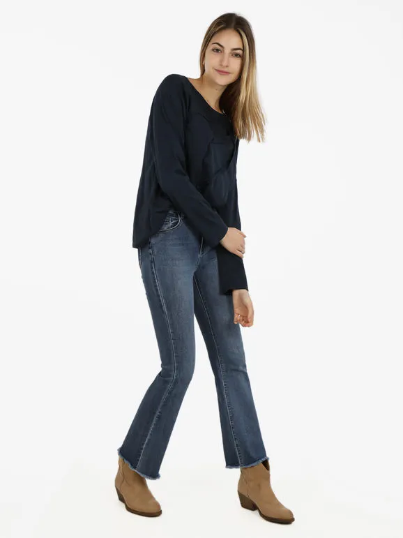 Wendy Trendy Camiseta oversize de algodón para mujer