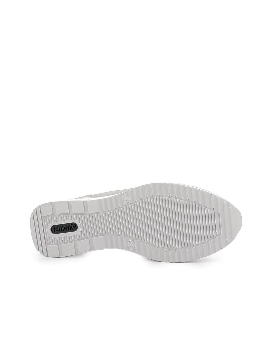 Zapatilla urbana plateada con cuña mujer Remonte