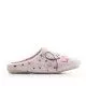 Zapatillas casa Vul·ladi grises con puntos y frase en la puntera