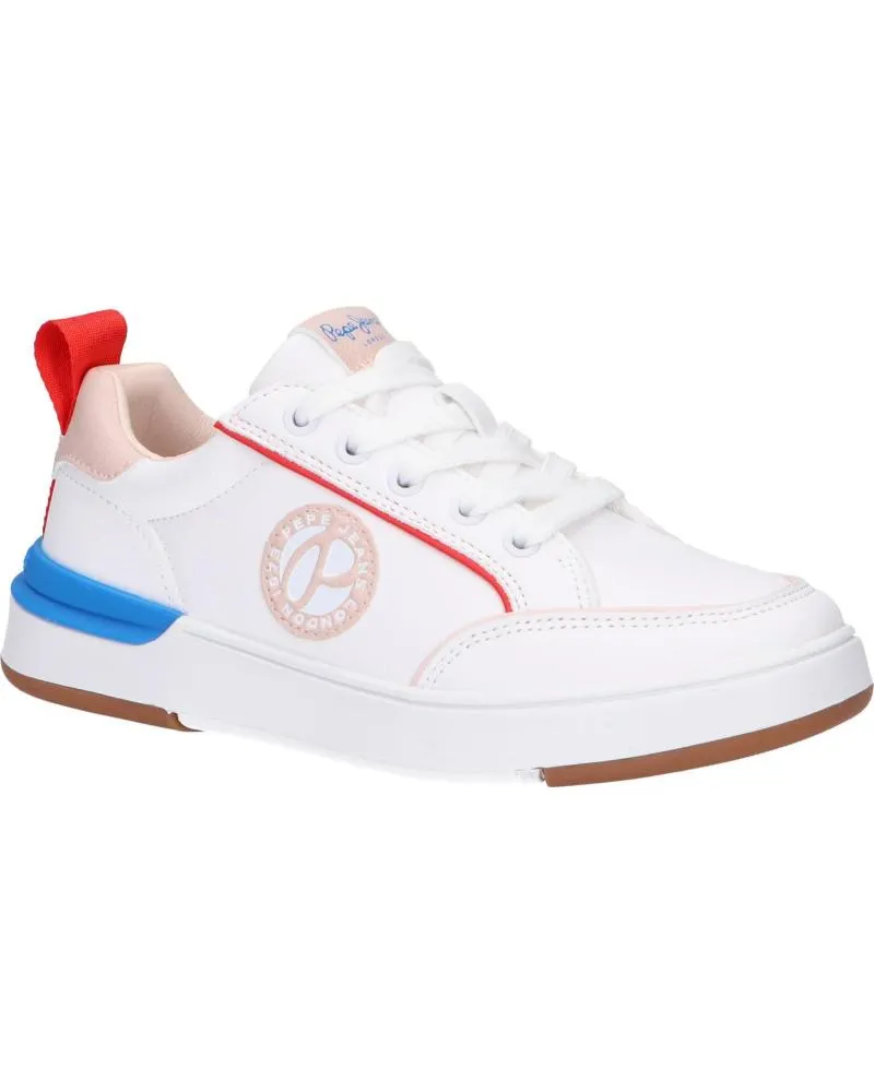 Zapatillas deporte de Mujer y Niña PEPE JEANS PGS30539 BAXTER PATCH 800WHITE
