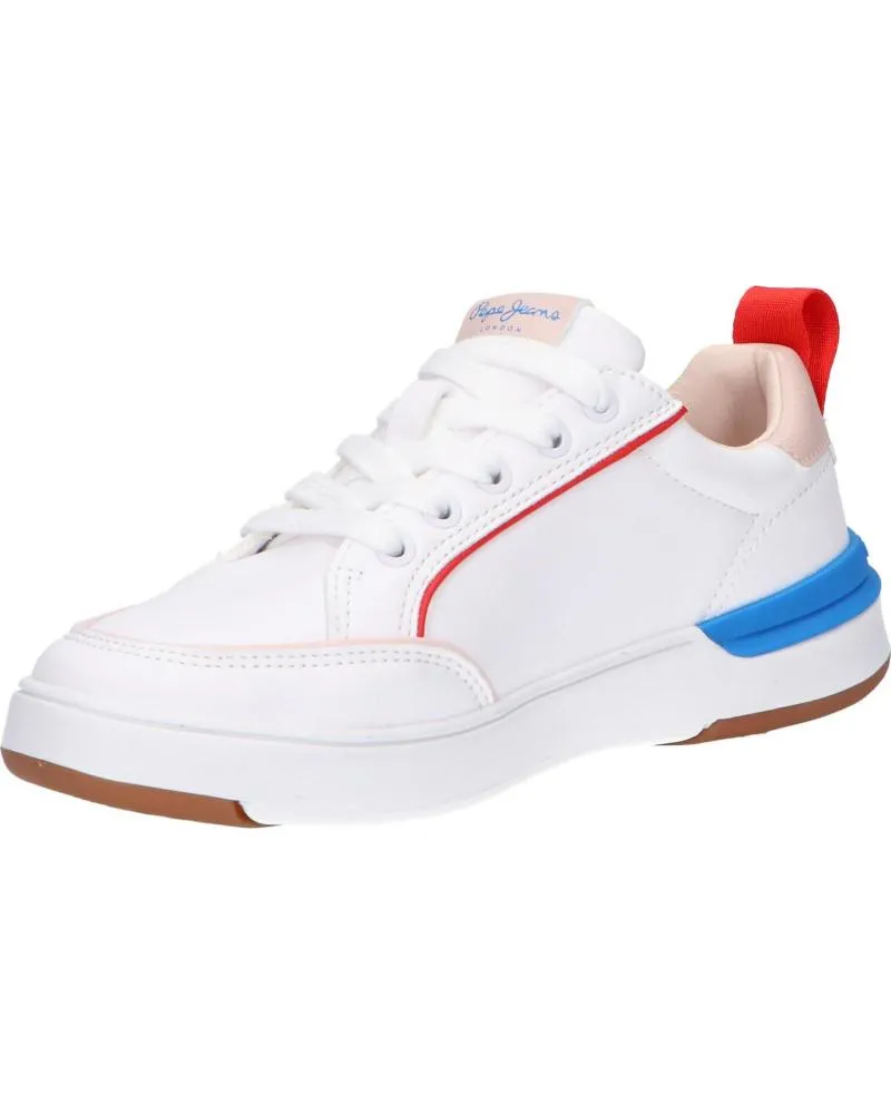 Zapatillas deporte de Mujer y Niña PEPE JEANS PGS30539 BAXTER PATCH 800WHITE