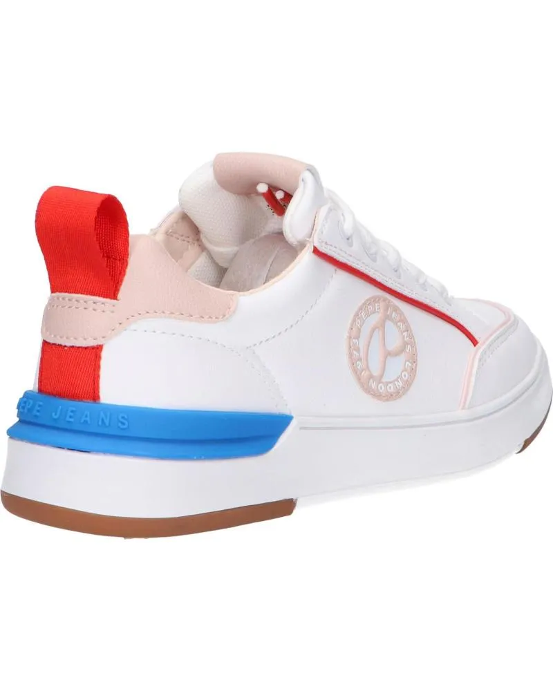 Zapatillas deporte de Mujer y Niña PEPE JEANS PGS30539 BAXTER PATCH 800WHITE