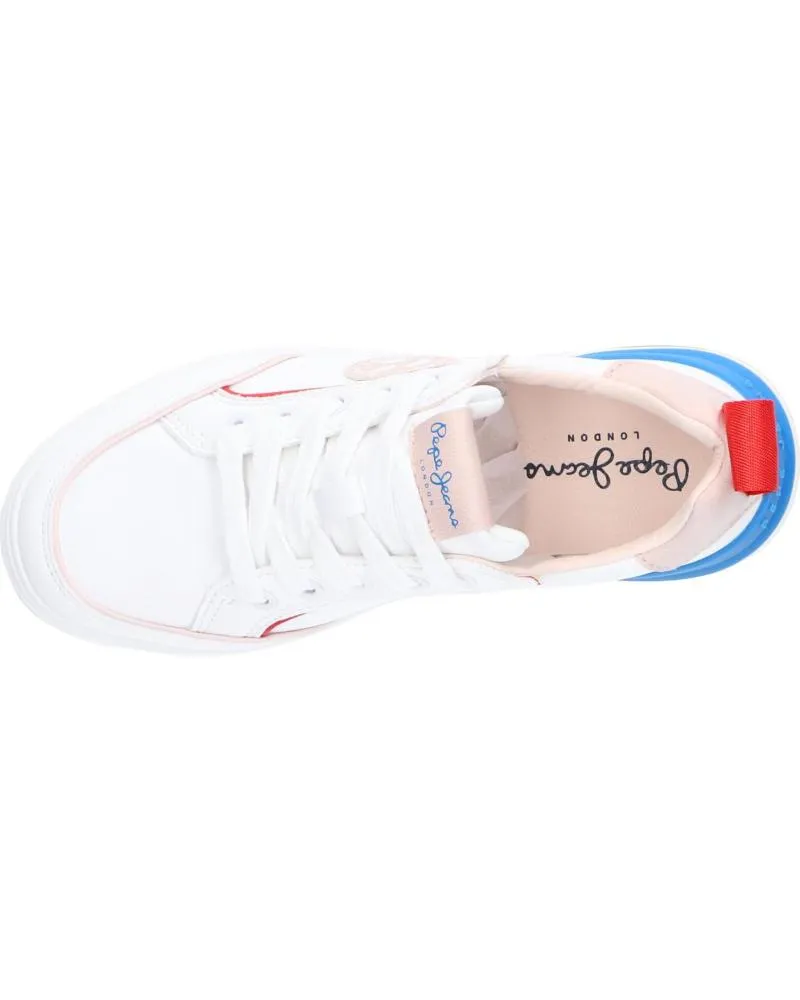 Zapatillas deporte de Mujer y Niña PEPE JEANS PGS30539 BAXTER PATCH 800WHITE