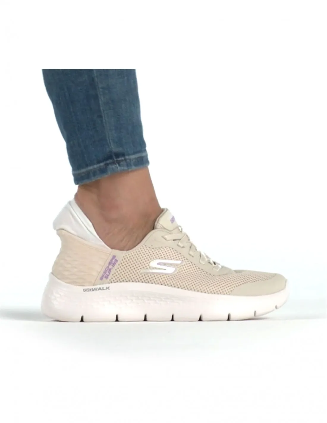 ZAPATILLAS SKECHERS SLIPINS GO WALK FLEX GRAND ENTRY BEIGE