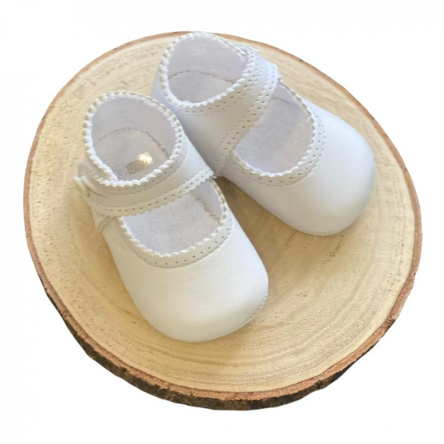 Zapatito para niña de piel rosa o blanco