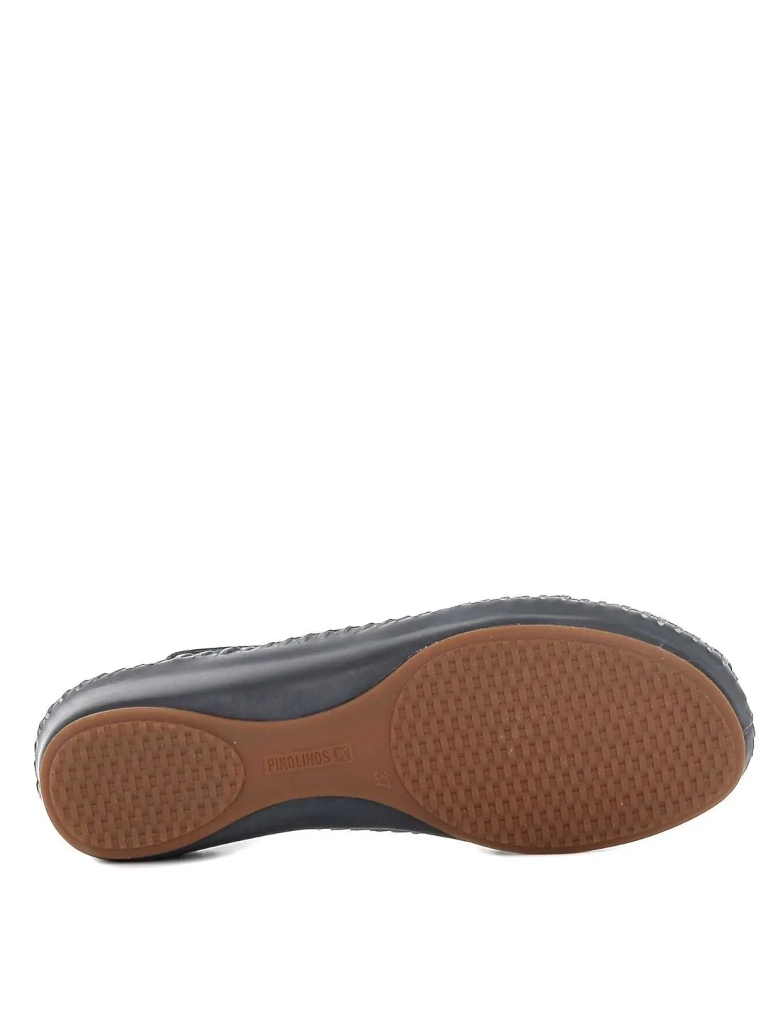 Zapato semiabierto con calado plano para mujer azul Pikolinos