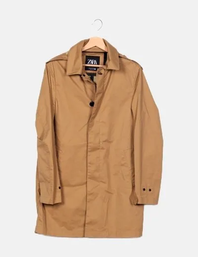 Zara Chaqueta impermeable verde