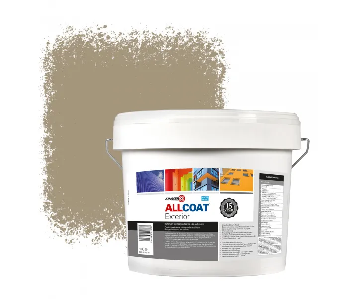 ZINSSER ALLCOAT PINTURA EXTERIOR PARA PAREDES RAL 1019 BEIGE GRISáCEO  10 LITRO